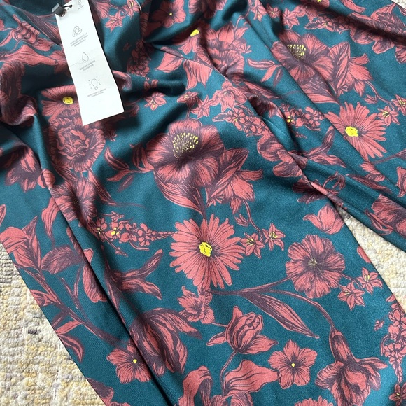 Zara Printed Flowing Trousers Floral multicolored Flared Leg Pull On Pants - Picture 4 of 4